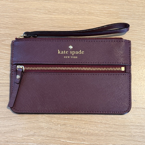 NWT Kate Spade Milkas Pond Bee Mulled Wine Wristlet - Picture 1 of 4